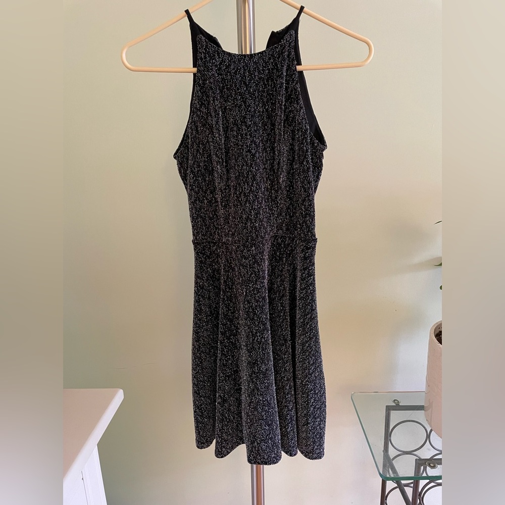 Aqua sparkle skater dress